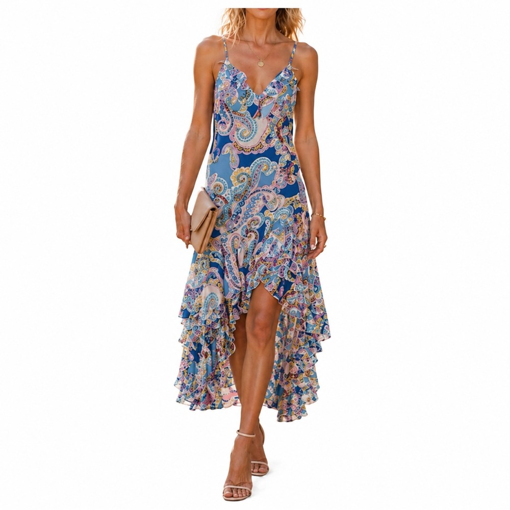 NWOT Milly Edra Summer Paisley Maxi Dress | Size US 2